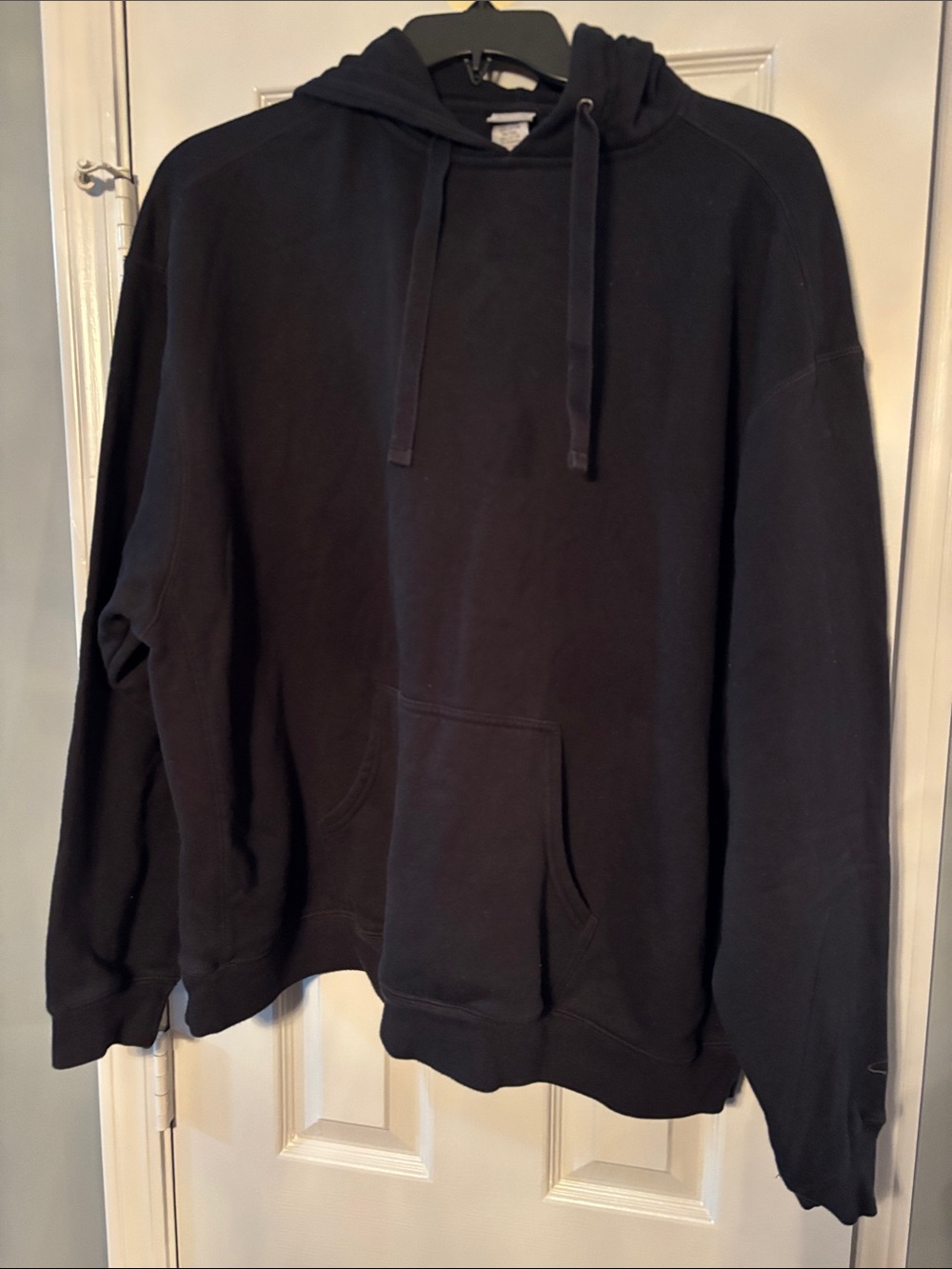 Champion Black Pullover Hoodie with Kangaroo Pocket